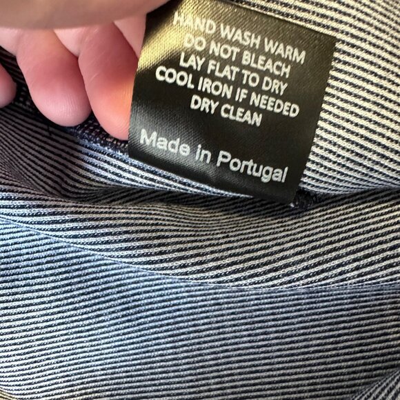 Todd Snyder Mens Houndstooth Track Pant Blue White Ankle Zip Stretch Size Medium - Picture 15 of 16